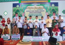 Safari Ramadhan di Masjid Quba: Wabup Muba Salurkan Paket Sembako