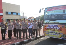 Polres Muba Berangkatkan 60 Pemudik Gratis