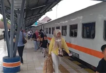 Arus Balik Lebaran KA Palembang Masih Ramai Penumpang