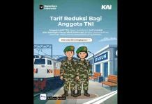KAI Perpanjang Tarif Reduksi Tiket Kereta Api untuk Anggota TNI