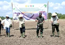 Harapan Kedaulatan Pangan RI, Korem 044/Gapo Tanam Padi di Lahan CSR