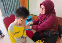 Antisipasi Campak, PAUD Dwi Rama Lakukan Imunisasi