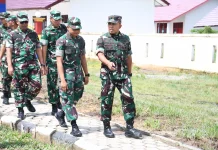 Danrem 044/Gapo Dampingi Kunker Pangdam II/Swj Tinjau Yon TP 949/Depati Reksa di OKI