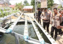Dukung Ketahanan Pangan, Polres Banyuasin Tebar Bibit Ikan