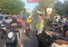 Polisi Kawal Car Free Day Baturaja, Arus Lalu Lintas Berjalan Tertib