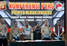 Polres Lubuklinggau Ungkap 29 Kasus Narkoba, 38 Tersangka