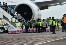 Jemaah Haji Kloter I Embarkasi Palembang Tiba di Madinah