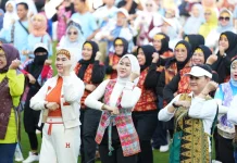 Ribuan Peserta Meriahkan Launching Senam Kriya Sumsel