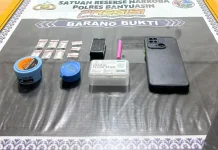 Polres Banyuasin Amankan Sopir Pembawa Sembilan Paket Sabu