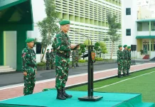 Upacara Mingguan Kodam II/Sriwijaya Teguhkan Disiplin Sapta Marga