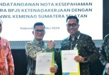Kanwil Kemenag Sumsel dan BPJS Ketenagakerjaan Teken MoU