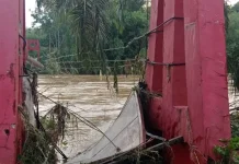 Dampak Banjir Muratara, Lima Jembatan Gantung Putus