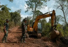 TMMD Kodim Lahat Bangun Jalan Penghubung Antar Dusun