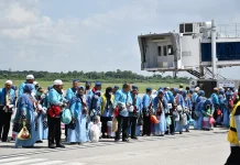 Debarkasi Palembang Sambut Kepulangan 1.770 Jemaah Haji