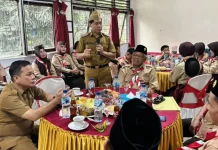 Dukung Pramuka, Camat Talang Kelapa Ramah Tamah dengan Kontingen Jambdai