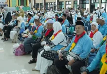 Jemaah Haji Kloter Sepuluh Debarkasi Palembang Tiba di Tanah Air