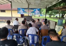 Polsek Tanjung Raja Gelar Nobar Piala Dunia Argentina vs Algeria