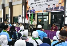 Kemenhaj Ingatkan Jemaah Kloter 12 Palembang Jaga Kemabruran Haji