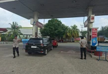 Stok BBM Aman, Polsek Indralaya Pastikan Kondisi Kondusif