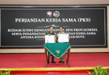 Kodam II/Sriwijaya dan BPN Sumsel Perkuat Perlindungan Aset Negara