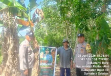 Polsek Rantau Alai Ogan Ilir Gencarkan Patroli Terpadu di Wilayah Rawan Karhutla