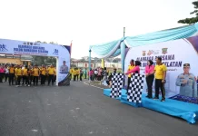 Hari Bhayangkara, Polda Sumsel Gelar Jalan Sehat dan Senam