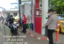 Polsek Pemulutan Pantau SPBU, Pastikan Kamtibmas Tetap Kondusif