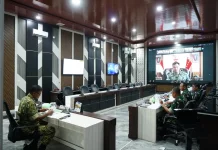 Kasdam II/Sriwijaya Ikuti Vicon Evaluasi Percepatan KDKMP Nasional