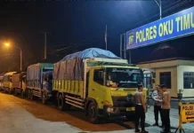 Polres OKU Timur Mengamankan Sembilan Truk Batubara