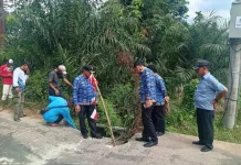 Jalan Alternatif Rawa Maju Retak, Pengguna Jalan Diimbau Waspada