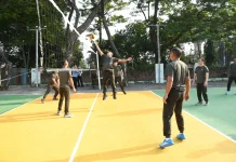 Bersama Pangdam II/Sriwijaya, Danrem 044/Gapo Gelar Olahraga Bersama