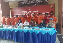 Polda Sumsel Musnahkan 4 Kilogram Sabu dan 17.981 Butir Ekstasi