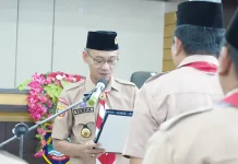 Pemkab OKU Timur Kukuhkan Saka Anti Narkoba Pramuka
