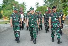 Pastikan Kesiapan Tempur Personel, Pangdam II/Sriwijaya Tinjau Yonkav/5 DPC