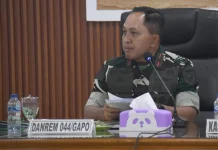 Danrem 044/Gapo Minta Seluruh Pejabat Transparan dalam Program Kerja