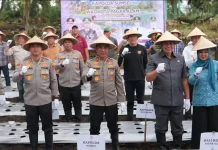 Dukung Ketahanan Pangan, Polda Sumsel Tanam 1,4 Ton Bibit Bawang Putih