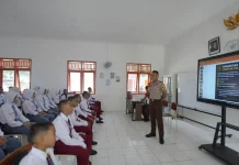 Turun ke Sekolah Rakyat, 10 Taruna Akpol Sumsel Latih Disiplin Siswa