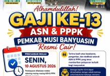 Pencairan Gaji Ke-13 ASN Muba Dimulai 10 Agustus, Sekda Minta OPD Siap