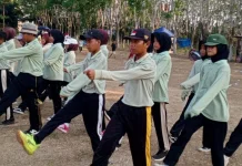 Jelang HUT RI, Desa Pulau Harapan Intensifkan Latihan Paskibra