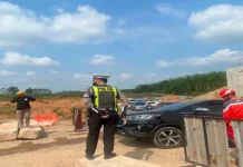 Cegah Macet, Polres Banyuasin Jaga Arus di Tol Pulau Rimau