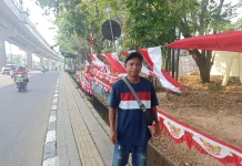 Jelang HUT RI ke-81, Pedagang Bendera Mulai Ramai di Palembang