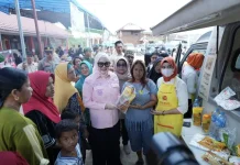 Warga Sungsang Serbu Gerakan Pangan Murah Banyuasin