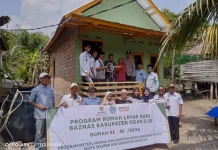 Polres Ogan Ilir dan Baznas Serahkan Dua Rumah Layak Huni