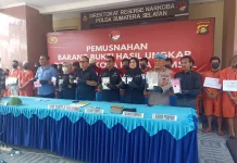 Polda Sumsel Musnahkan Narkoba Senilai Rp1,6 Miliar, 27 Ribu Jiwa Terselamatkan