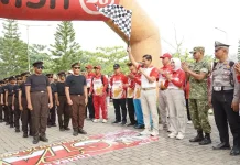 Ribuan Pelajar Talang Kelapa Ikuti Lomba Gerak Jalan