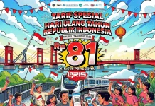 LRT Sumsel Hadirkan Tarif Rp 81 dan Tambah Perjalanan Sambut HUT RI