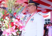 Paskibraka OKU Selatan Bentuk Angka 81 saat Upacara HUT RI