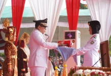 Paskibraka OKU Sukses Kibarkan Merah Putih di HUT ke-81 RI