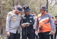 Polres Musi Rawas Deteksi Titik Api Karhutla lewat Patroli Drone