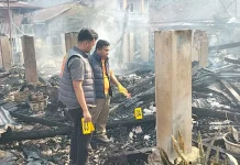 Polisi Selidiki Kebakaran Tujuh Bedeng di Prabumulih
